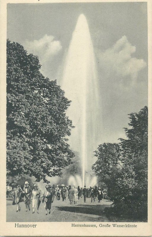 Postcard Germany Hannover Herrenhausen Grosse Wasserkunste