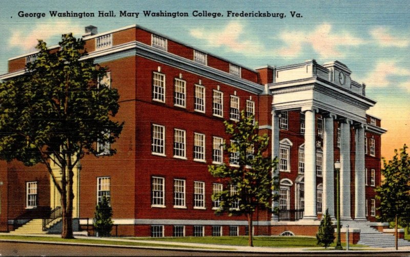 Virginia Fredericksburg George Washington Hall Mary Washington College