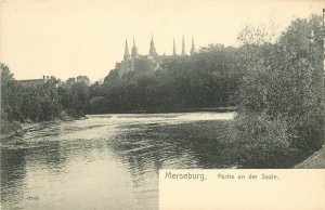 Vintage Postcard Merseburg Partie an der Salle Saxony-Anhalt Germany