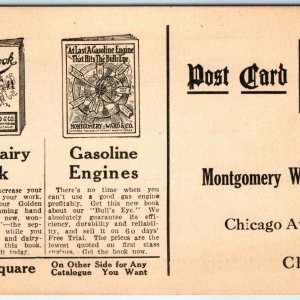 c1910s Montgomery Ward Advertising Catalog Request Post Card Gasoline Engine A15