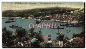 Old Postcard Villefranche Sur Mer bay Panorama The one day festival Charter