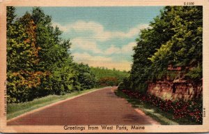 Maine Porter Greetings From West Paris 1951 Curteich