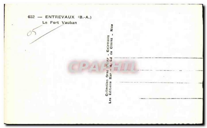 Old Postcard Entervaux The Vauban