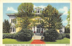 Greensboro, NC North Carolina  STERNBERGER HOSPITAL Women & Children  Postcard