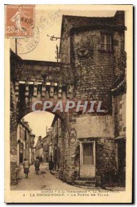 Old Postcard La Roche Posay the city gate