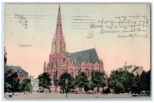 Germany Postcard Christ Church Greetings from Hannover 1904 Antique Posted