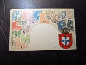 Mint Portugal Stamp on Stamp Portuguese Seal Postcard Full Stamp Set