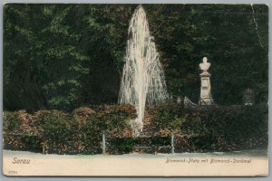 ZARY POLAND BISMARCK PLATZ ANTIQUE POSTCARD