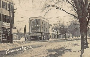 Salem MA Plummer's Corner Ideal Alley Storefronts Real Photo Postcard