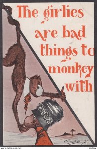 The girlies are bad things to Monkey with , 1911
