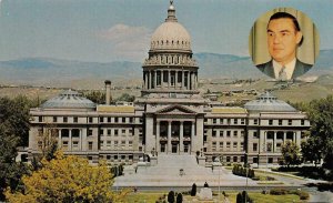 BOISE, ID Idaho  STATE CAPITOL & Governor ROBERT E SMYLIE Image  Chrome Postcard