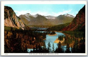 Vtg Bow Valley from Banff Springs Hotel Canada 1920s View Postcard