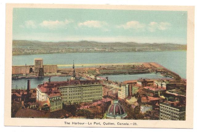 Quebec Le Port Harbour Harbor Postcard