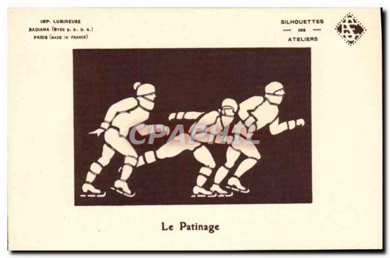 VINTAGE POSTCARD Winter sports Ice-skatingÂ Â 