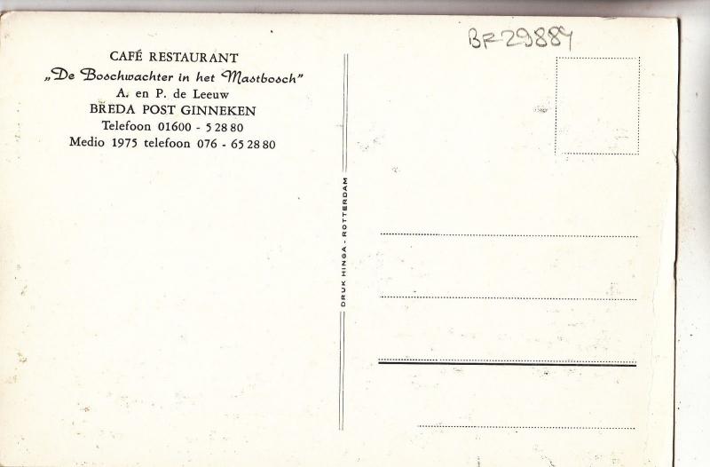 BF29884 cafe resaturant breda posty ginneken  netherland front/back image