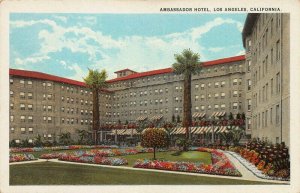 Ambassador Hotel, Los Angeles, California, Early Postcard, Unused