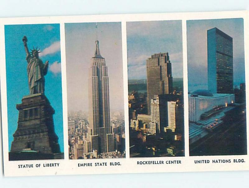 Unused Pre-1980 FOUR VIEWS ON CARD New York City NY ho7940