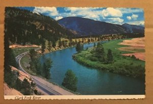 VINT UNUSED POSTCARD - CLARK FORK RIVER, NEAR MISSOULA, MONTANA