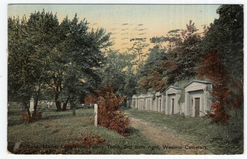Portland, Maine, Longfellow Family Tomb, 2nd from right, Western Cemetery
