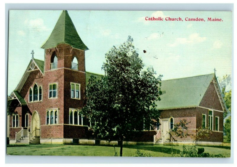 C. 1910 Catholic Church, Camden, Maine. Postcard F81 