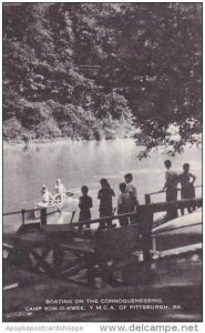 Pennsylvania Pittsburgh Boating On The Connoquenessing Camp Kon O Kwee Y M C ...