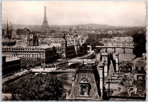 Paris Et Ses Merveilles Perspective Des Sept Ponts Real Photo RPPC Postcard