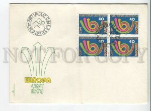 445964 Liechtenstein 1973 year FDC Europa CEPT block of four stamps