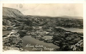 RPPC Postcard Glass Lakes Snowy Range H Svenson Photo Laramie WY 15