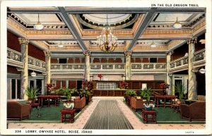 Postcard Lobby of the Owyhee Hotel in Boise, Idaho~2461