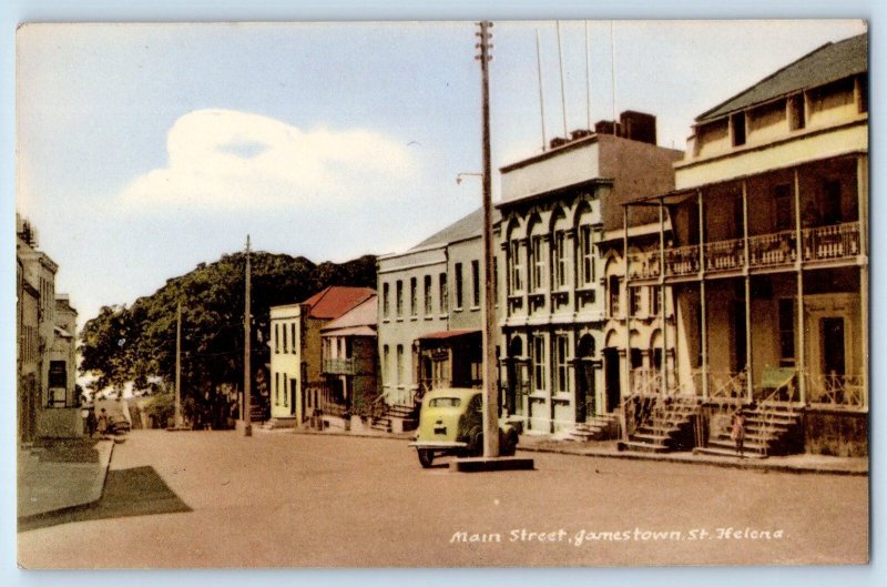 St. Helena Postcard Scene at Main Street Jamestown c1910 Antique Unposted