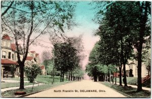 postcard North Franklin St., Delaware Ohio