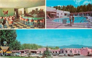 Autos 1960s Kachina Lodge Motel Taos New Mexico Pool Interior Dexter 11074