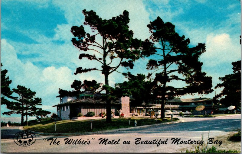 Vtg 1950s The Wilkies Motel Monterey Bay Pacific Grove California CA Postcard