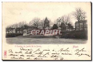 Niort Old Postcard L & # 39escalier the garden of Breche