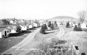 Ironwood Michigan Mt Zion Cabins Real Photo Antique Postcard K43089