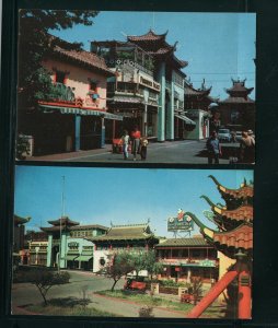 ABRO US 2 Unposted Post Cards China Town Los Angeles, California