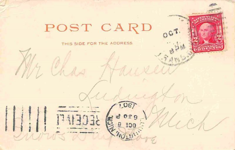 Indian & Mexican Building Albuquerque New Mexico Fred Harvey 1907 postcard