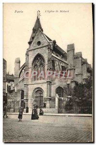 Old Postcard Paris L & # 39eglise St Medard