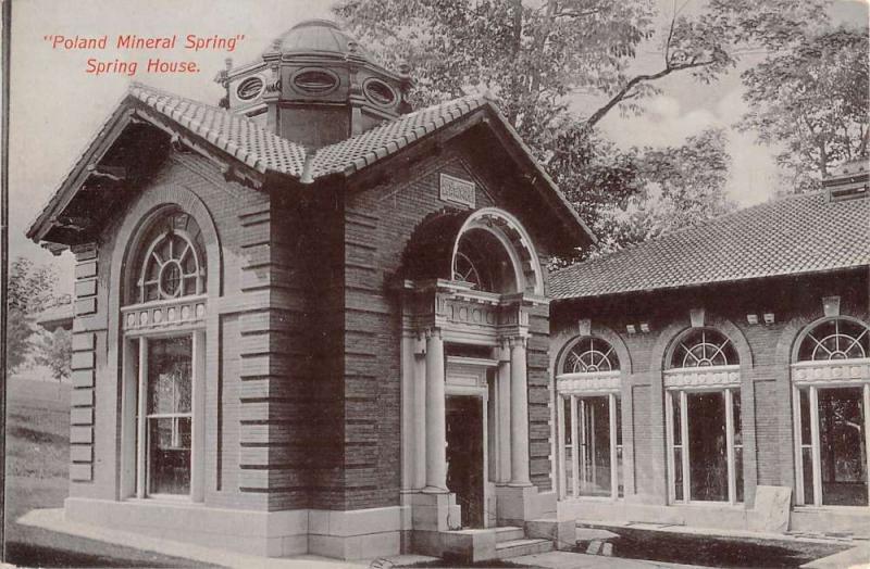 Poland Maine Mineral Spring House Street View Antique Postcard K84116