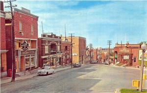 Riviere Du Loup Quebec Canada Street View Store Fronts Old Cars Postcard