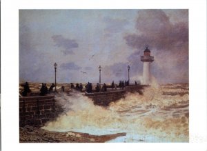 The Jetty at Le Havre Claude Monet C1868 2001 Postcard France Vintage