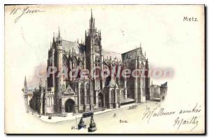 Old Postcard Metz Dom