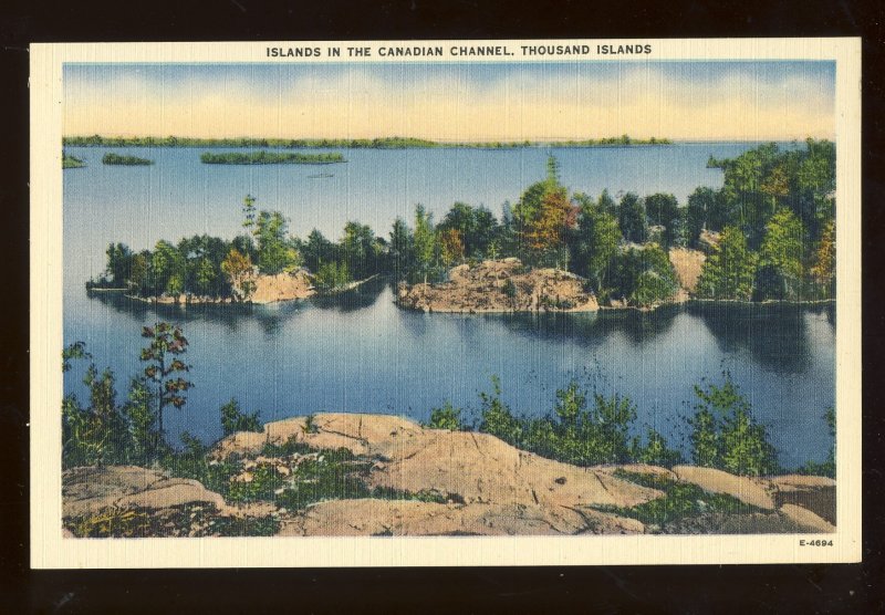 Thousand Islands, New York/NY Postcard, Islands In The Canadian Channel