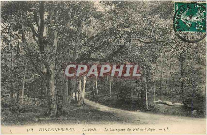 Old Postcard Fontainebleau La Foret The Crossroads of the Eagle's Nest