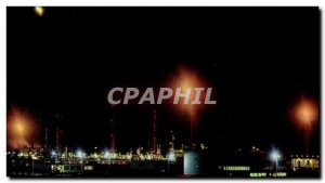 Postcard Modern Night Lacq National Petroleum Corporation d & # 39aquitaine g...