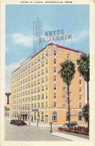 Hotel El Jardin Brownsville Texas 1935 linen postcard