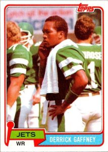 1981 Topps Football Card Derrick Gafney New York Jets sk10304