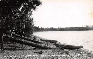 A67/ Blue Lake Vermilion Bay Ontario Canada Postcard Photo RPPC Brayland's Camp