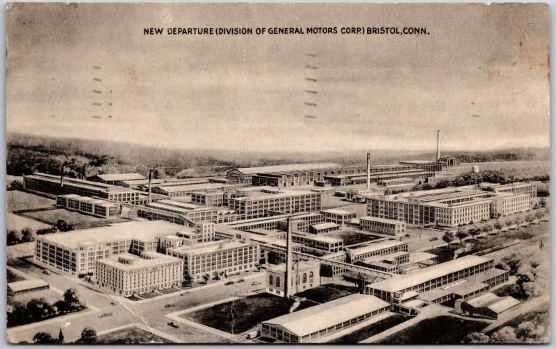 1943 New Departure Division of General Motors Corp. Bristol Connecticut Postcard