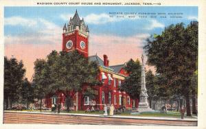 Jackson Tennessee Madison Court House Street View Antique Postcard K82704